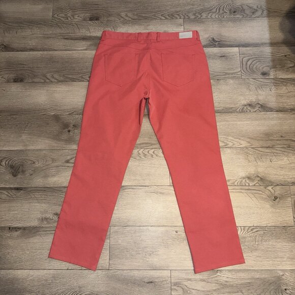 Peter Millar Golf Pants Crown Sport eb66 Performance 35 x 32 Cape Red MSRP $160 - Picture 3 of 9